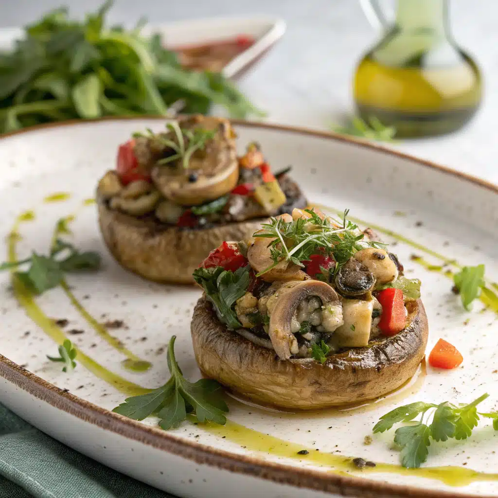 mushroom appetizer Serving