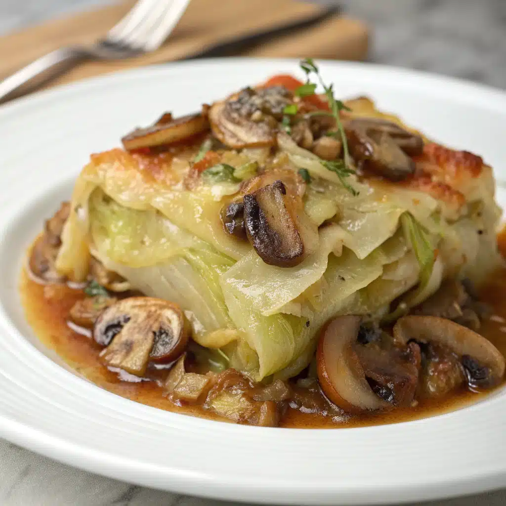 mushroom cabbage bake Serving