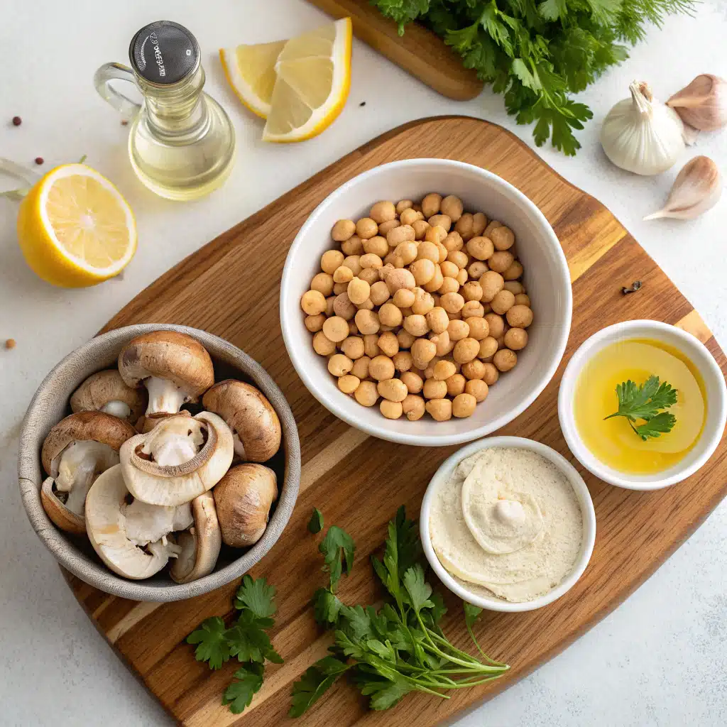mushroom hummus bowl ingredients