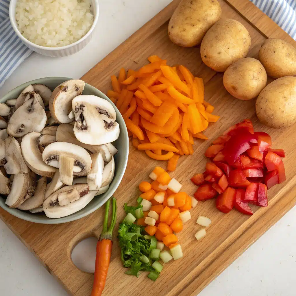 mushroom vegetable bake ingredients