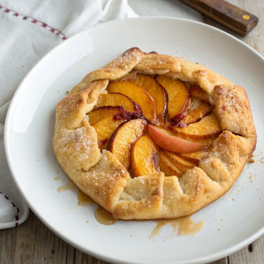 peach galette Serving