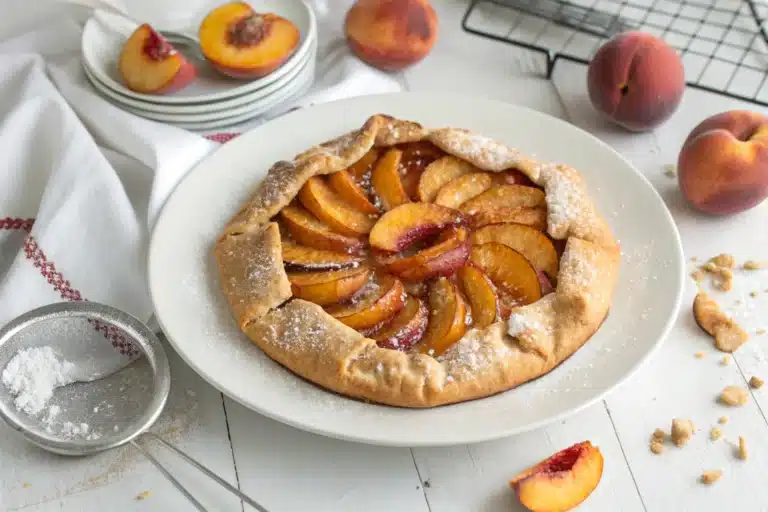 peach galette featured image
