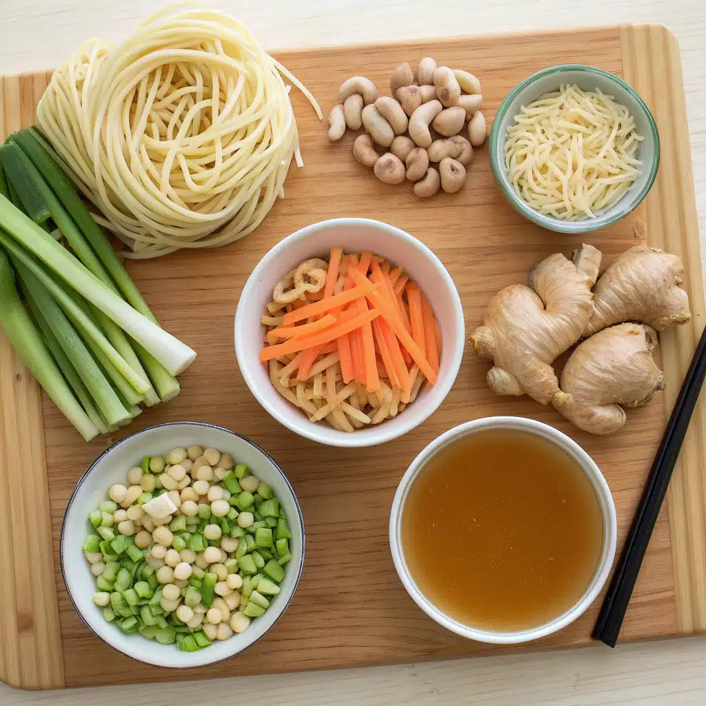 peanut ginger noodle soup ingredients