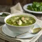 pesto chicken soup Serving