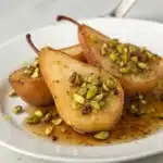 pistachio baked pears Serving