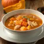 pumpkin chicken soup Serving