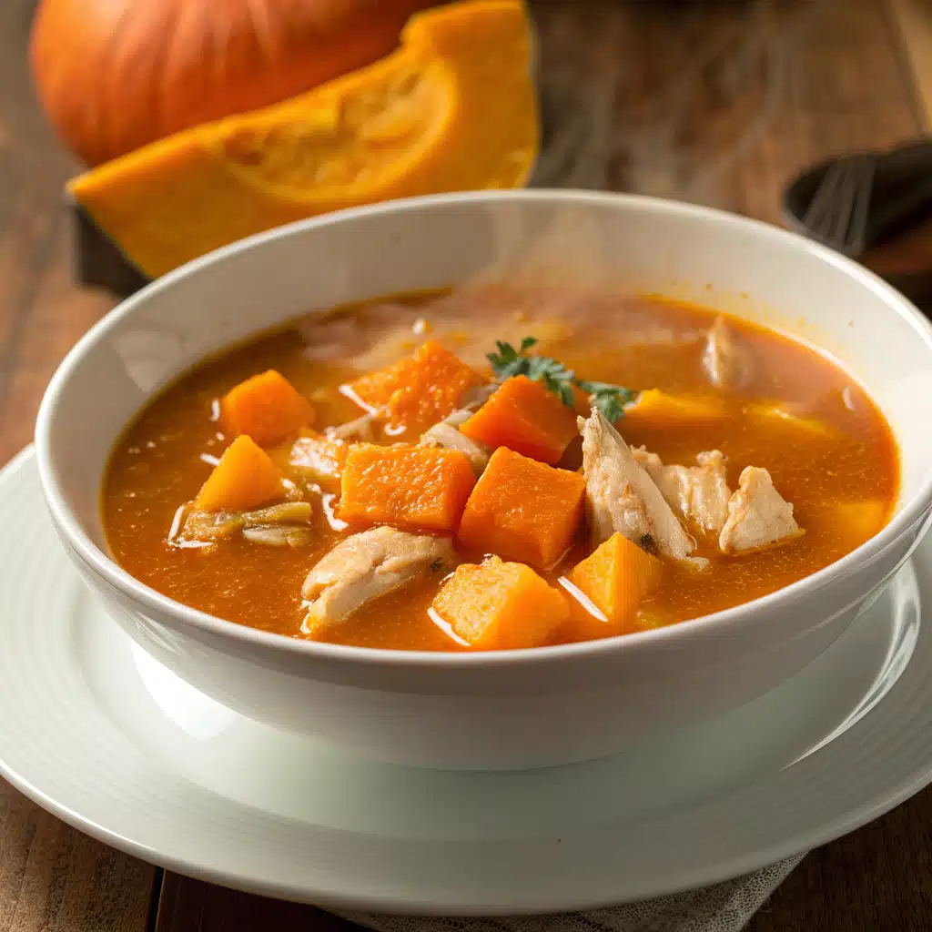 pumpkin chicken soup Serving