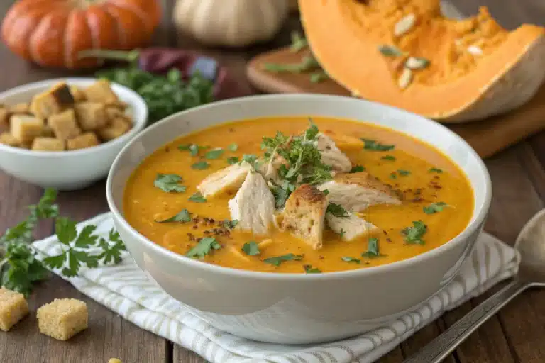 pumpkin chicken soup featured image