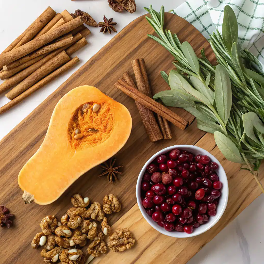 roasted butternut squash with cranberries ingredients