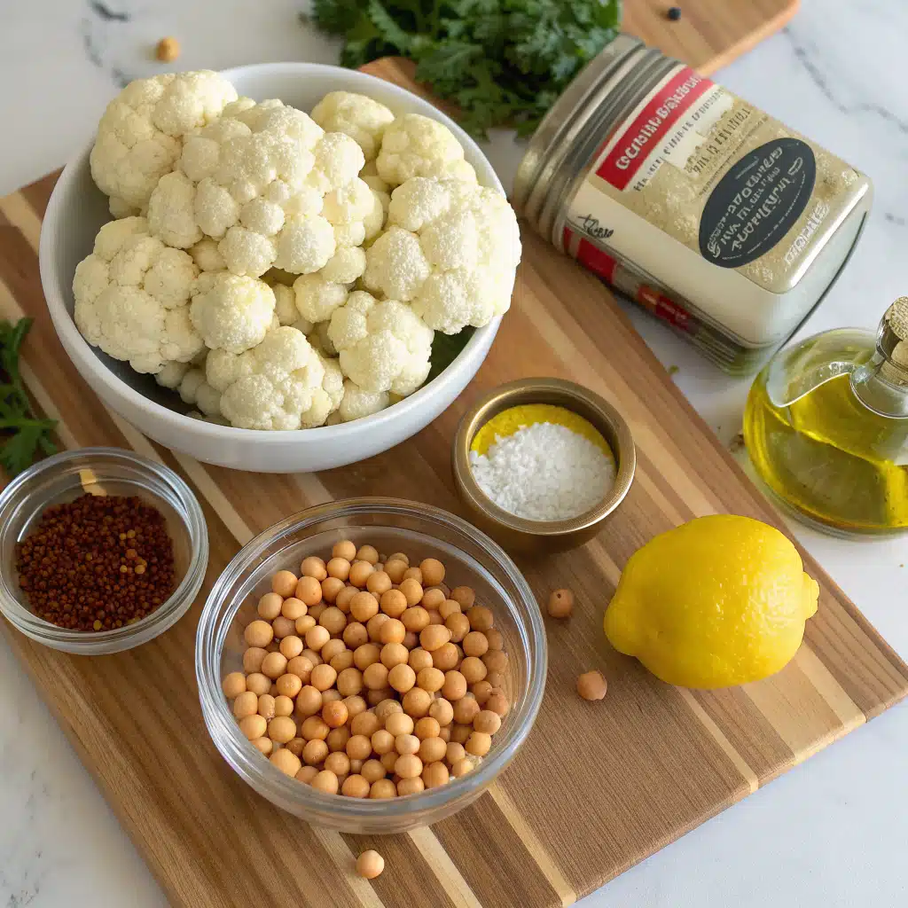 roasted cauliflower chickpeas ingredients