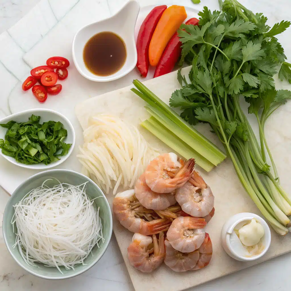 shrimp rice noodle soup ingredients