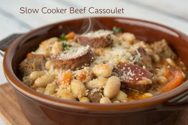 slow cooker beef cassoulet featured image