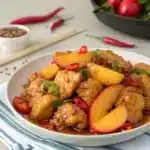 spicy peach chicken Serving
