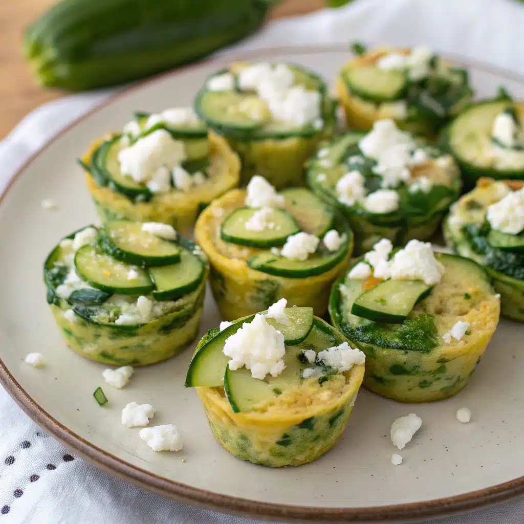 spinach zucchini feta bites Serving
