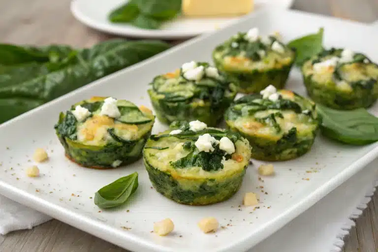 spinach zucchini feta bites featured image