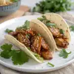 teriyaki chicken tacos Serving