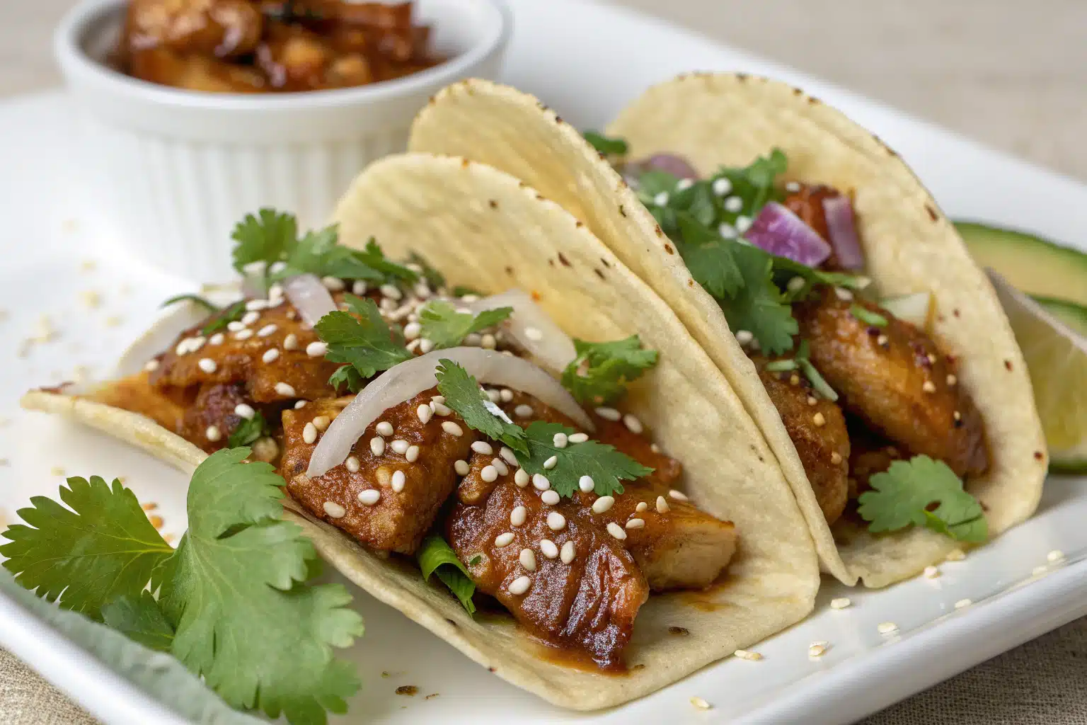 teriyaki chicken tacos featured image