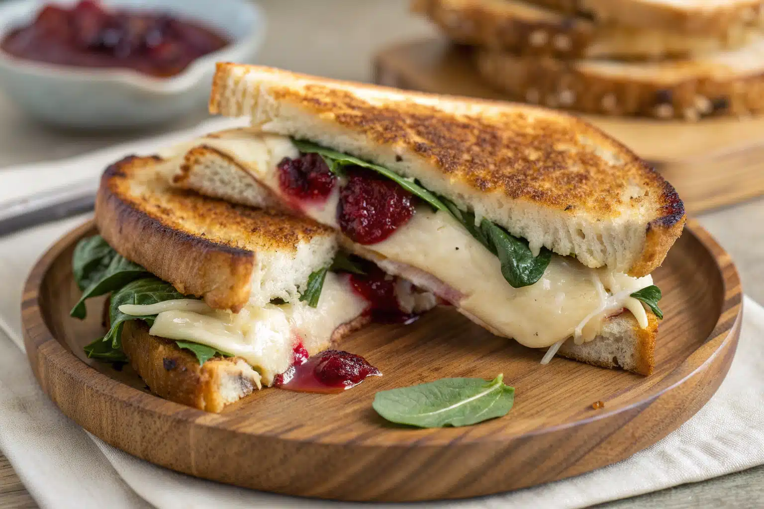 turkey brie grilled sandwich featured image