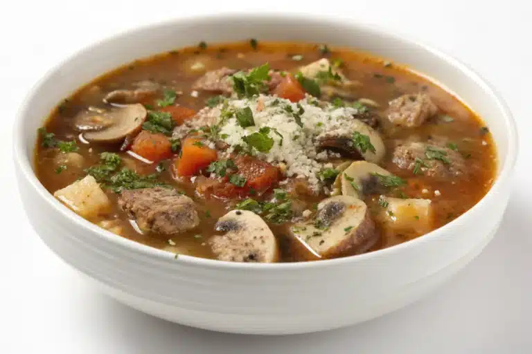 turkey sausage mushroom soup featured image