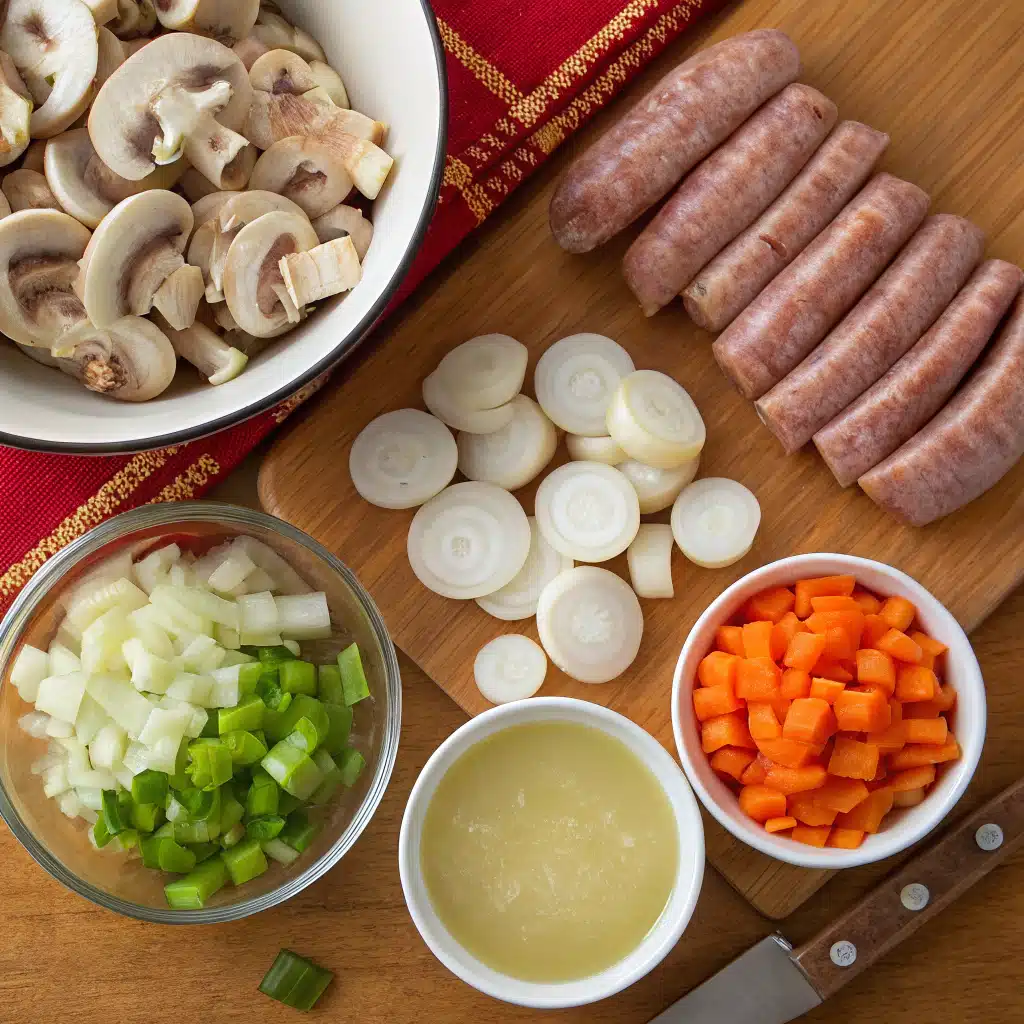 Turkey Sausage Mushroom Soup Ingredients