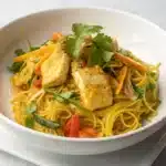 turmeric fish vermicelli bowl Serving