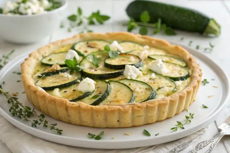 zucchini feta pie featured image