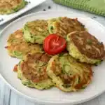 zucchini tomato fritters Serving