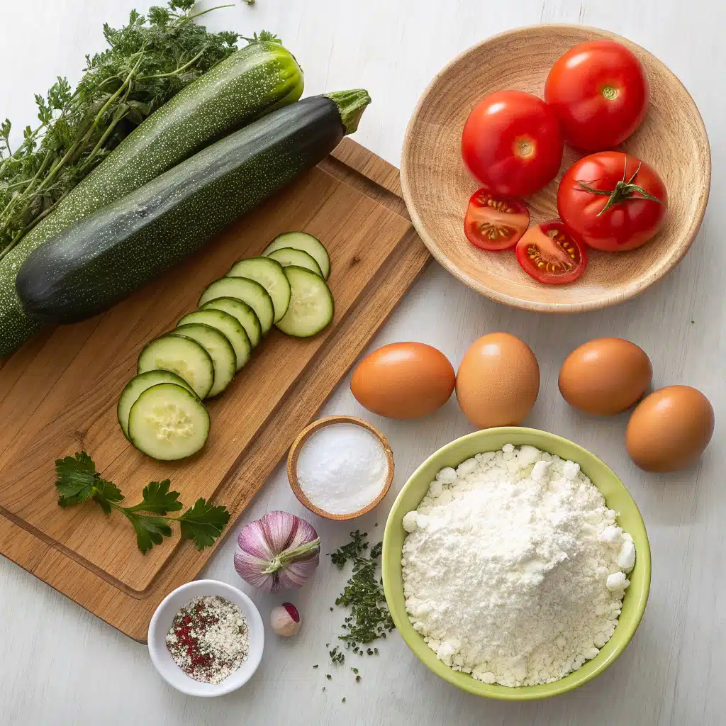 zucchini tomato fritters ingredients