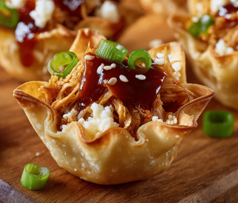 bbq chicken wonton cups