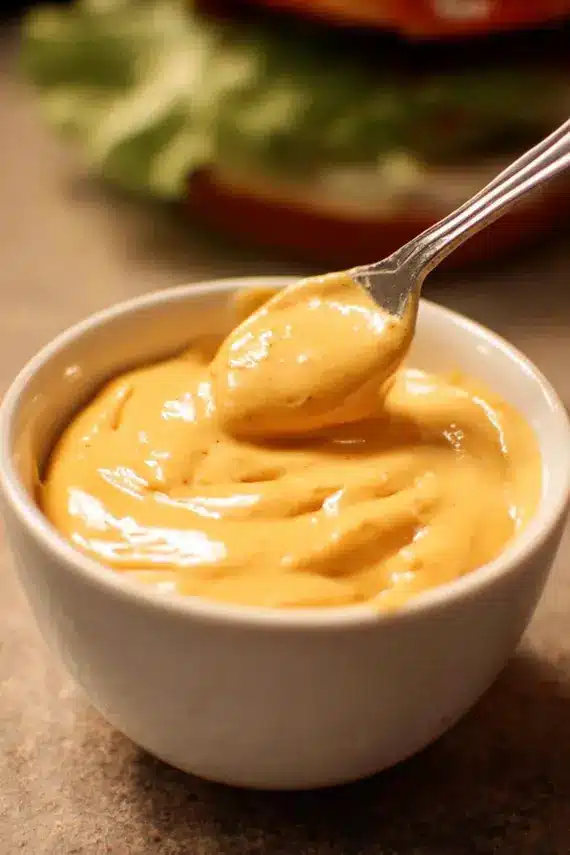 Delicious burger toppings and sauce