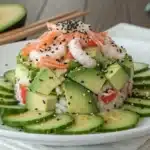 california roll cucumber salad