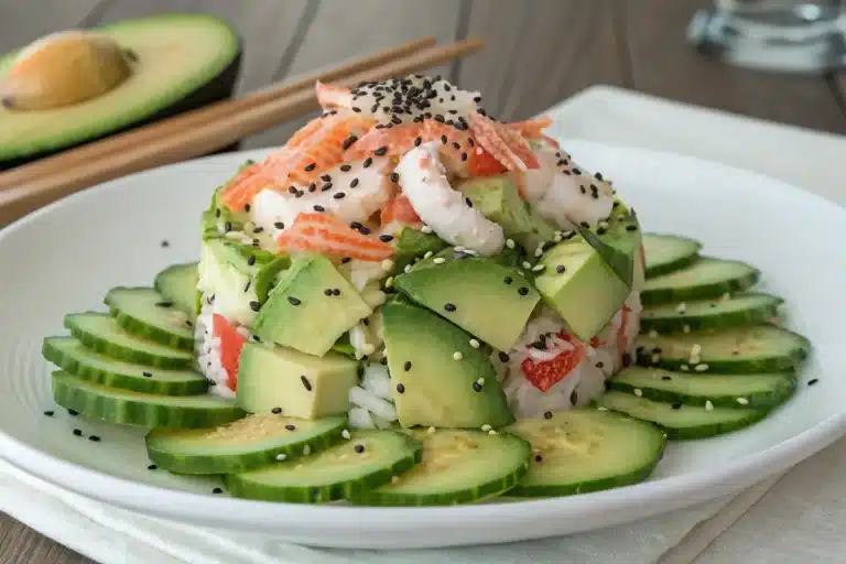 california roll cucumber salad