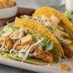 chicken caesar smash tacos