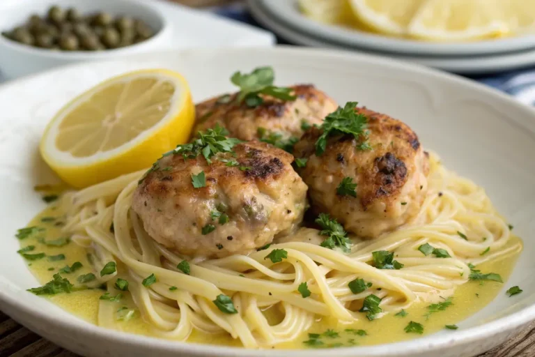 chicken piccata meatballs