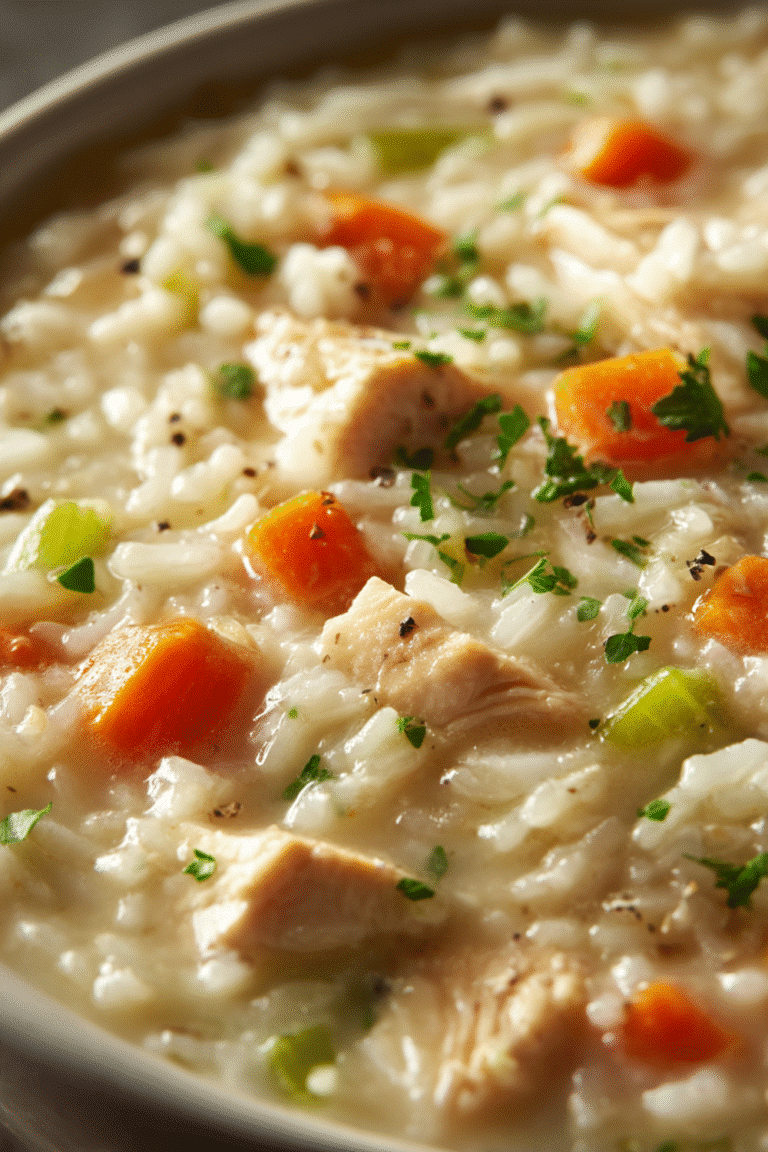 creamy chicken rice soup