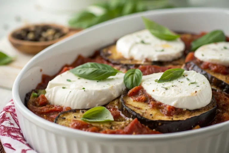 eggplant parmigiana with burrata
