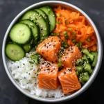 healthy salmon bowl