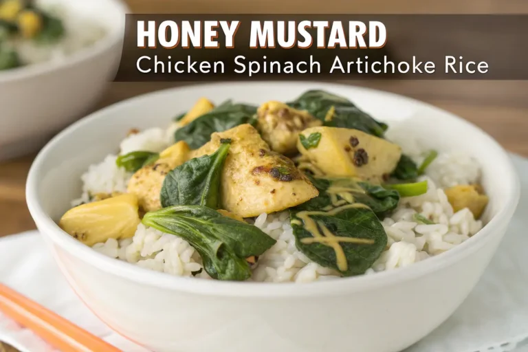 honey mustard chicken spinach artichoke rice bowls
