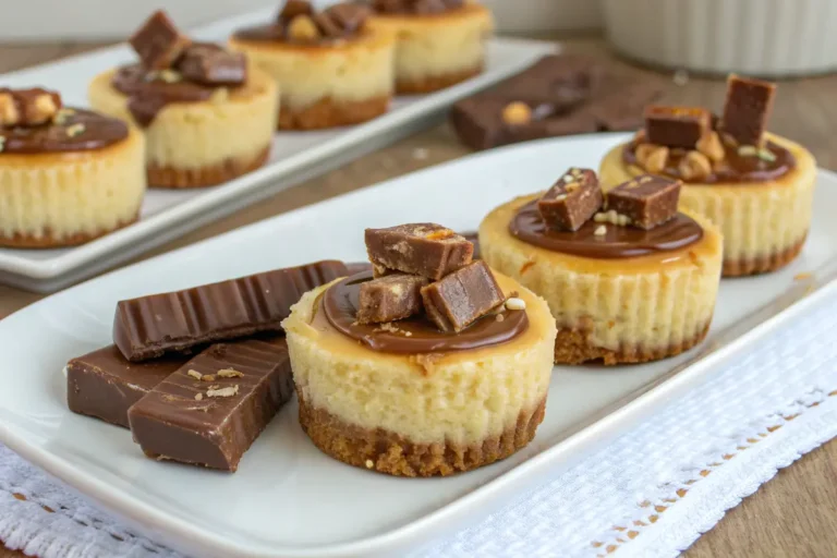 mini twix caramel cheesecakes