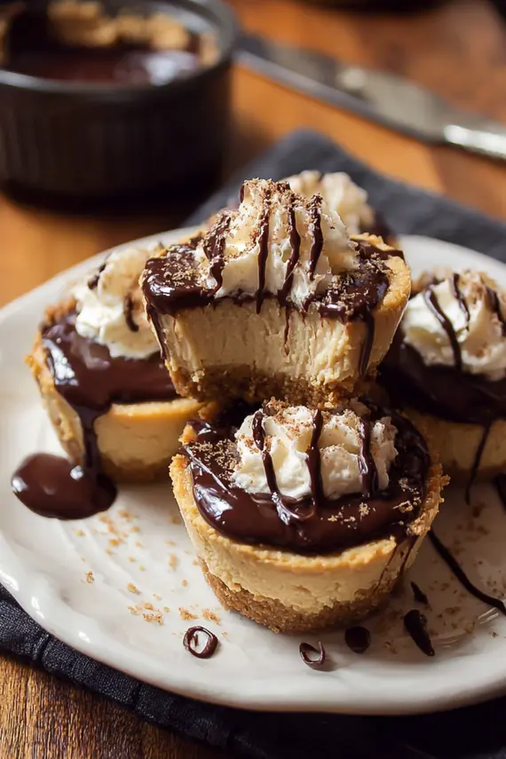 No bake cheesecake bites displayed on a decorative serving platter with toppings