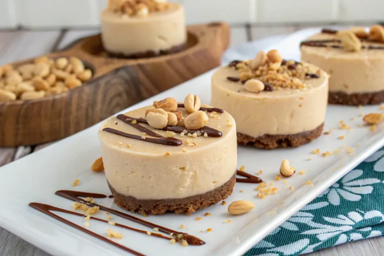 no bake mini peanut butter cheesecakes