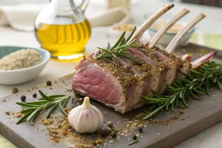 spice crusted lamb rack