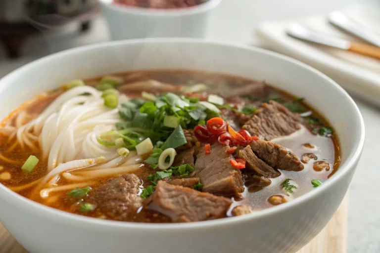 spicy beef noodle soup