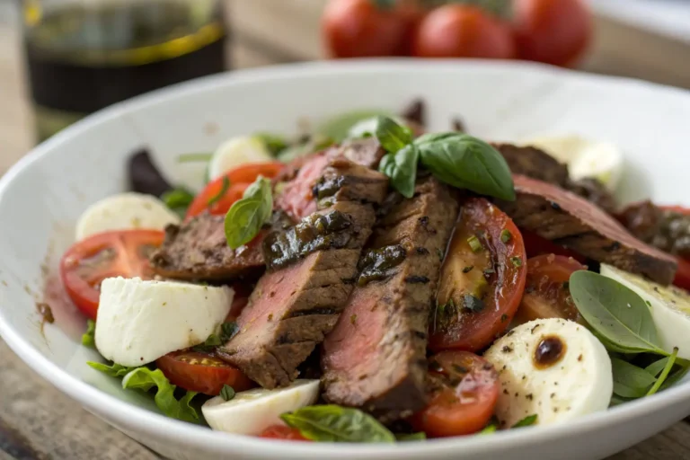 steak caprese salad
