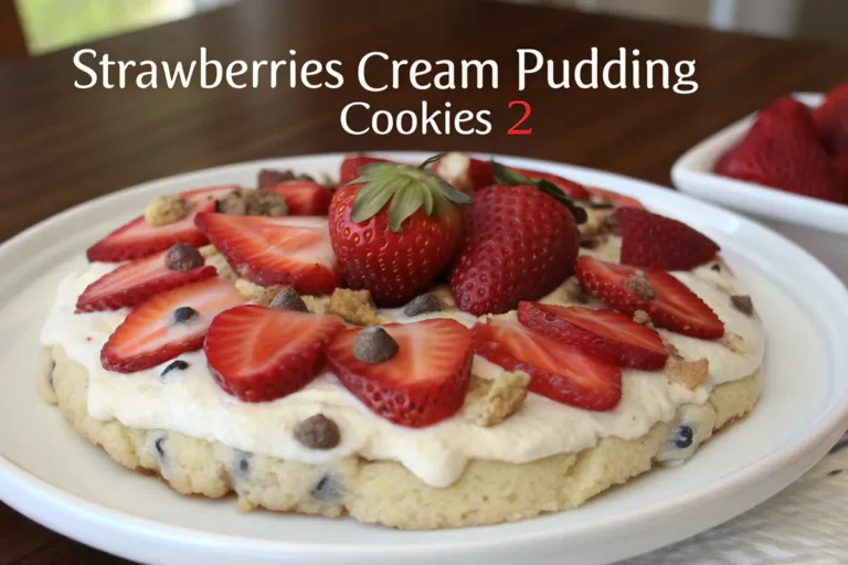 strawberries cream pudding cookies 2
