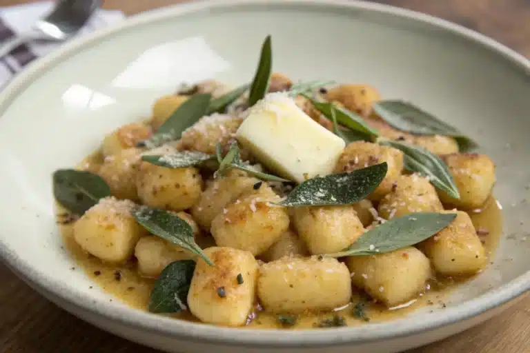 10 minute brown butter sage gnocchi