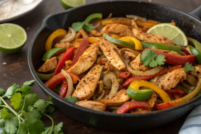 adult kid approved one skillet chicken fajitas
