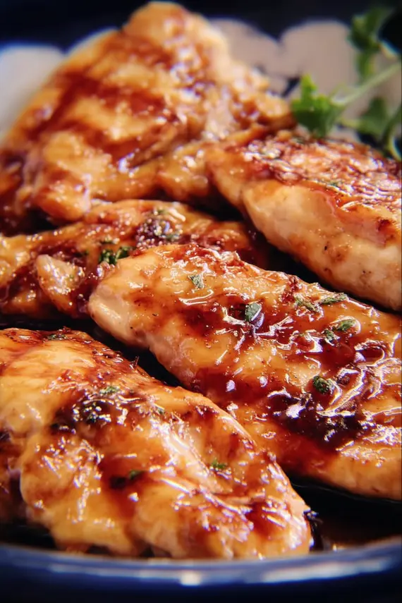 Perfectly baked honey apple glazed chicken with caramelized edges and tender apple slices