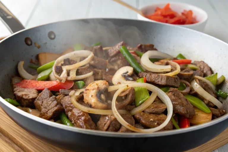 Beef Onion Mushroom Stir Fry