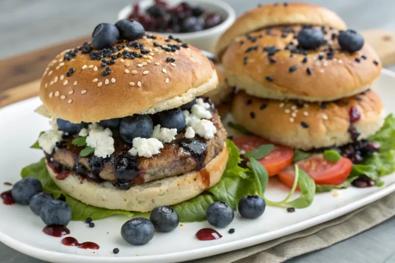 Blueberry Feta Burgers